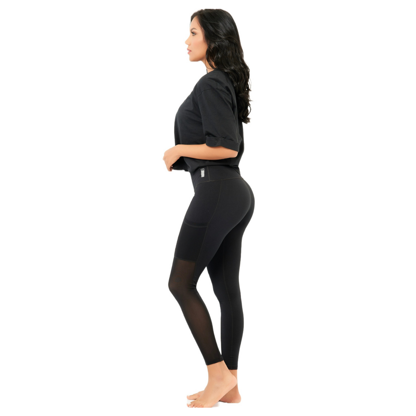 Thermal Diamond High Waist Leggings with Side Mesh Pockets