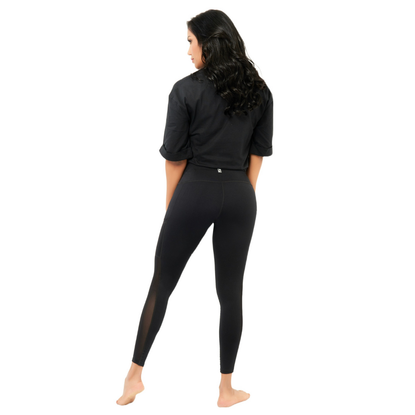Thermal Diamond High Waist Leggings with Side Mesh Pockets