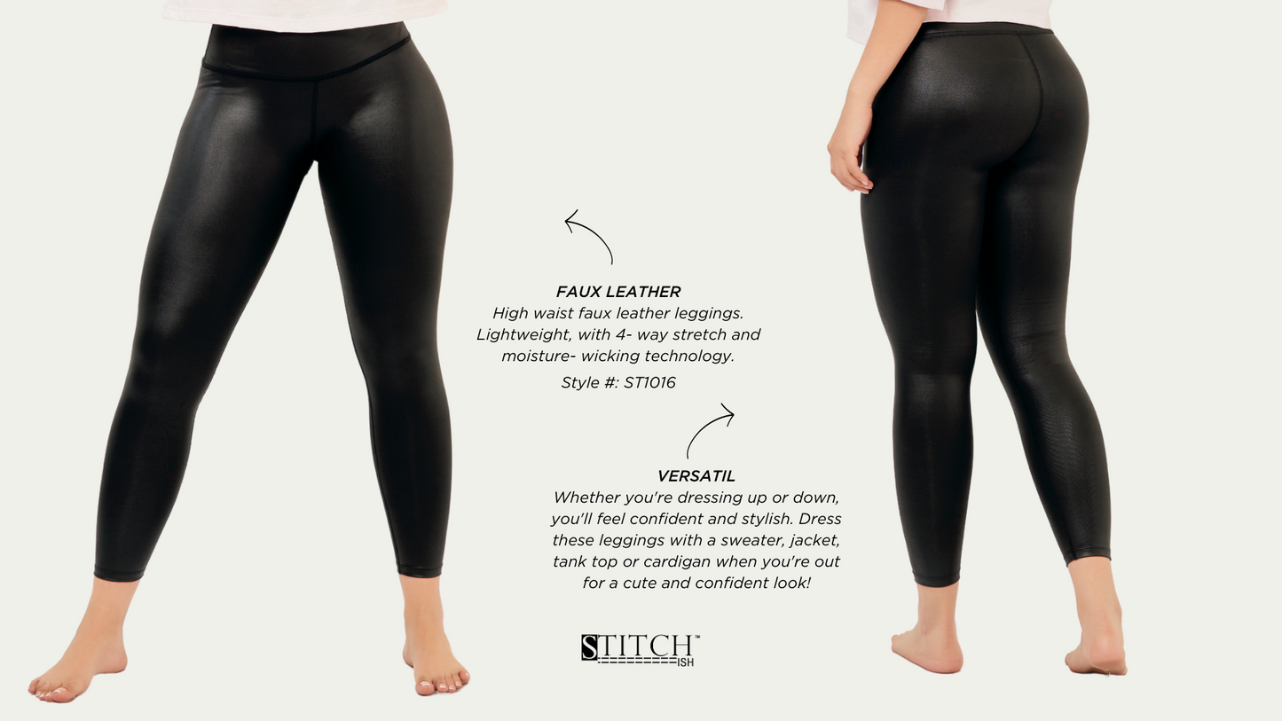 High Waist Faux Leather Leggings
