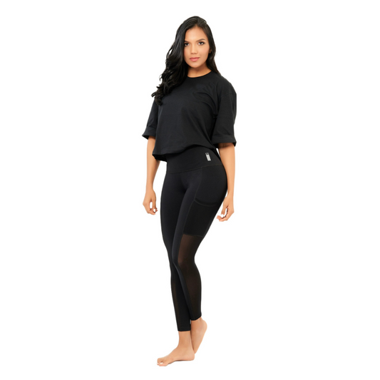 Thermal Diamond High Waist Leggings with Side Mesh Pockets
